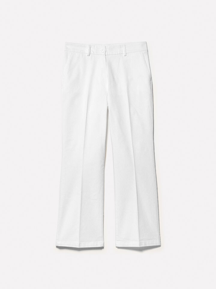 Παντελόνι flare fit λευκό - παντελόνια flare γυναικεία - Λευκο | Sisley image number 6